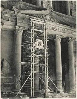 Monuments Prints: Petra repairs 1962, Jordan