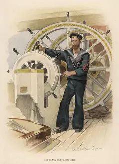Petty Prints: Petty Officer at Wheel