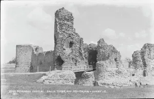 Pevensey Castle - Eagle Tower and Drawbridge