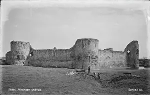 Excavation Prints: Pevensey Castle Ruins