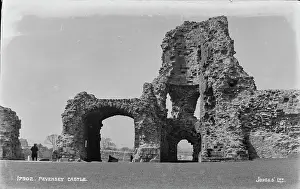 Pevensey Prints: Pevensey Castle Ruins