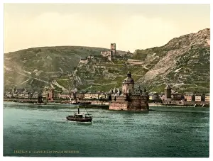 Pfalz Prints: The Pfalz on the Rhine, Coub (i. e. Kaub), the Rhine, German