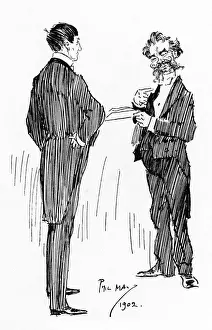Request Prints: Phil May receives a caricature request - duly granted
