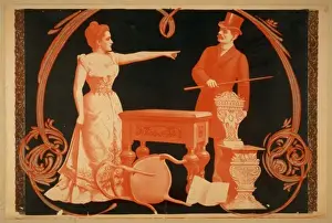 Sheridan Prints: Phil Sheridans New City Sports Company woman in lowcut dres