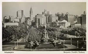 Horseback Prints: Philadelphia, USA - Benjamin Franklin Parkway