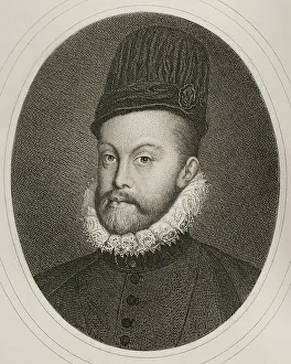Engraver Prints: Philip II (1527-1598). King of Spain (1556-1598)