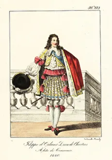 1660 Prints: Philippe I, Duke of Orléans, in ceremonial robes, 1660