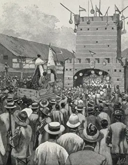 Independent Prints: Philippines (1899). Protest in Manila. Engraving
