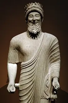 Dove Prints: Phoenician art. Cyprus. Bearded man with votive offerings. C