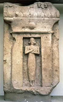 Semitic Collection: Phoenician art. Italy. Gravestone. 9th-7th centuries B. C. Ar