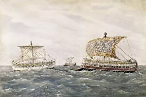 Phoenician Gallery: Phoenician and Assyrian battle ships. SPAIN