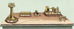 Telegraphic Gallery: Phonoplex telegraph invented by Thomas Alva Edison (1847-193