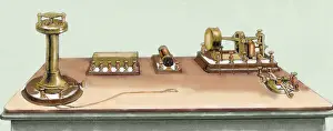 Telegraph Prints: Phonoplex telegraph invented by Thomas Alva Edison (1847-193