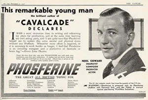Coward Prints: Phosferine advert with Noel Coward