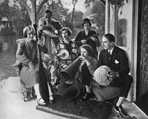 Images Dated 29th August 2017: Photo of Leslie Henson entertaining Tell Me More company