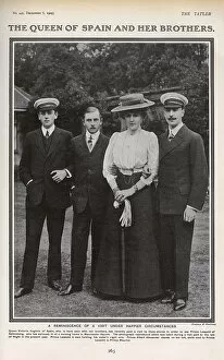 Photo of the Queen of Spain and her brothers, the Tatler