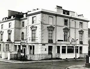 Prints of Photograph of Bridge House Hotel, Paddington, London. The main side of the print (shown here) depicts: Corner on view of the pub The National Brewery Centre Archives Prints: Photograph of Bridge House Hotel, Paddington, London