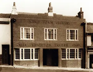 Prints of Photograph of Brighton Tavern, Brighton, Sussex. The main side of the print (shown here) depicts: Face on view of the pub The National Brewery Centre Archives Prints: Photograph of Brighton Tavern, Brighton, Sussex