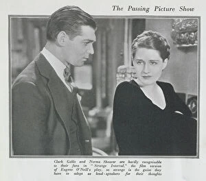 Sidney Collection: Photograph of Clark Gable, Norma Shearer in The Strange Interval'film