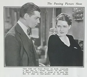 Hollywood Prints: Photograph of Clark Gable, Norma Shearer in The Strange Interval'film