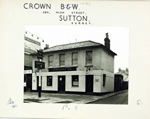 Overton Prints: Photograph of Crown PH, Sutton, Surrey