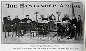 Abroad Collection: Photograph of the first meeting of the new Portuguese Ministry. With description