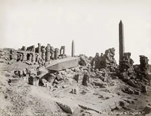 Obelisk Prints: photograph Hatshepsuts fallen obelisk at Karnak, Egypt