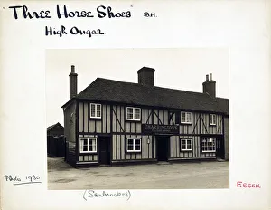 Ongar Prints: Photograph of Three Horse Shoes PH, High Ongar, Essex