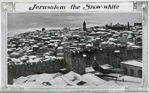 Calvary Prints: Photograph of Jerusalem, Palestine in snow