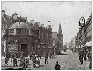 Steeple Prints: Photograph looking west towards Trongate. Date: 1900