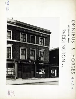 Paddington Collection: Photograph of Omnibus & Horses PH, Paddington, London