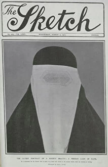 Rank Collection: Photograph of Persian woman wearing full veil or burkha