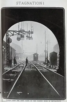 Revolutions Prints: Photograph of rail strike in France