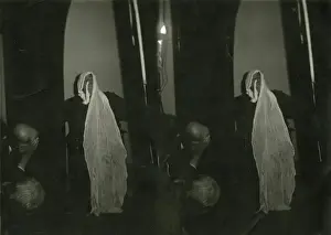 Controlled Prints: Photograph of the Scottish medium Helen Duncan during a seance