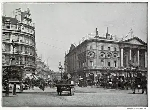 Eros Prints: Photograph taken from Piccadilly Circus towards Shaftesbury Avenue
