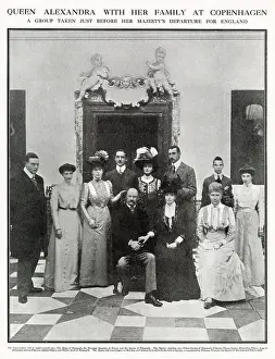 Gustav Prints: Photograph taken of Queen Alexandra's family in Copenhagen just before her Majesty returned to England