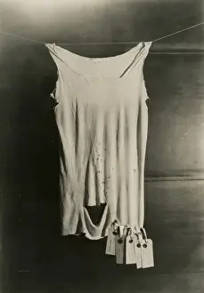 Photograph of undervest, masquerading as the spirit Pegg