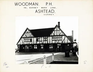 Overton Prints: Photograph of Woodman PH, Ashtead, Surrey