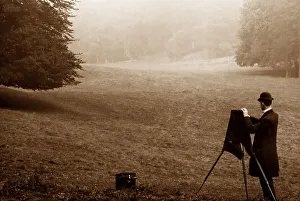 Photographer in Knole Park, Sevenoaks, Victorian period