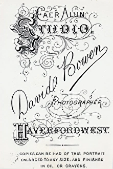 Alun Gallery: Photographers advertisement, Haverfordwest, South Wales