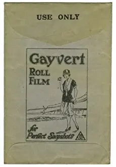 Photographic advertisement on an envelope
