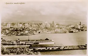 Seattle Prints: Photographic Panorama of Seattle, Washington, USA