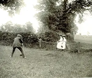 Photographing Prints: Photographing two women on countryside fence