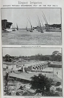 Delta Collection: Photographs of boats and engineering work on the Nile Delta irrigation. Captioned