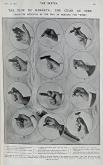 Weed Prints: Photographs of hands holding cigar as indicator of character