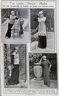 Modes Collection: Four photographs of models in fashions by Poiret, Paris (and Downing Street)