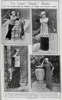 Couturier Prints: Four photographs of models in fashions by Poiret
