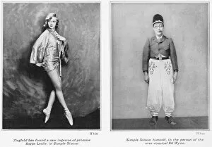 Two photographs from Ziegfelds Simple Simon with