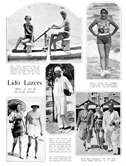Images Dated 9th October 2014: Photos of Lido Lazers on the Lido, Venice, 1927