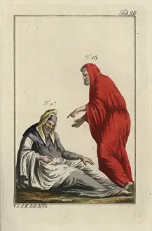 Phrygian priest (seated) and King Priamus in Phrygian cloak
